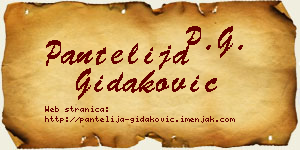 Pantelija Gidaković vizit kartica
